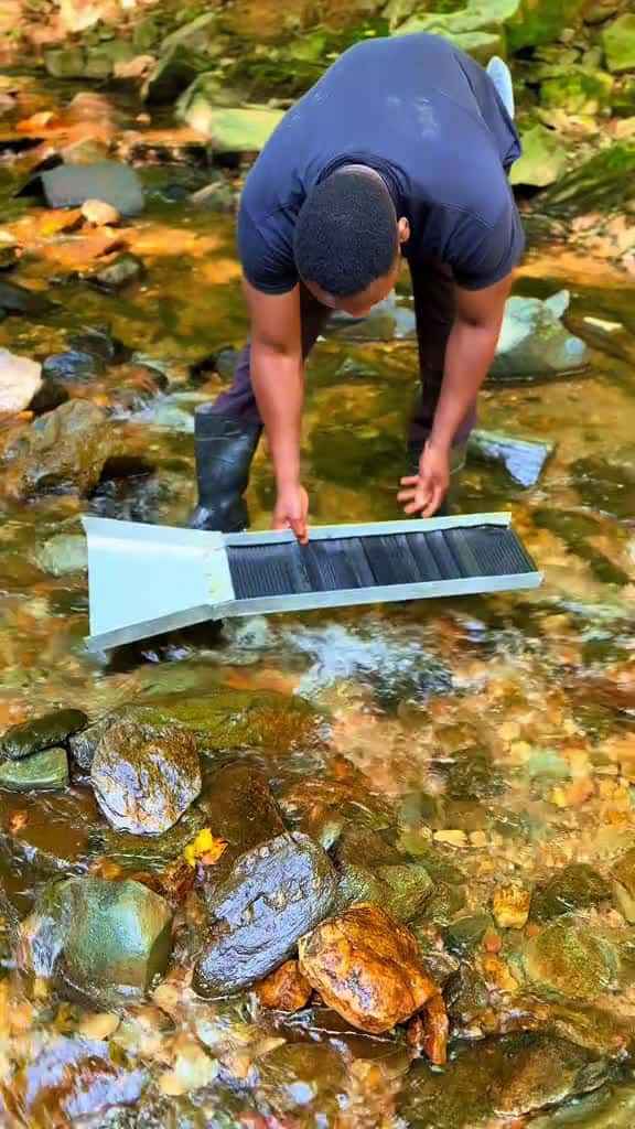 Cover for Sluicing for gold #gold #goldmining #goldprospecting #goldrush #goldpanning  created by Mini prospector with Quotes Of Chaotic Ave.’s original sound