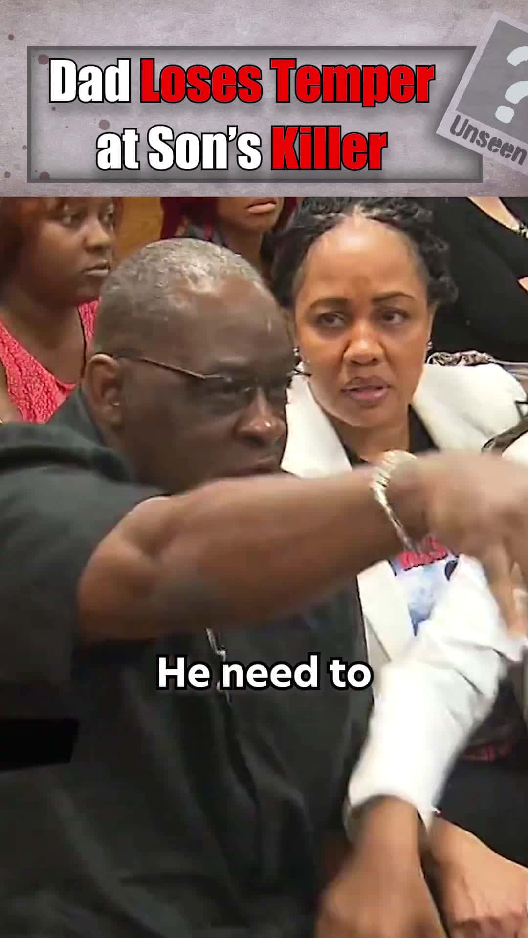 Cover for Dad yells at killer in court Shorts