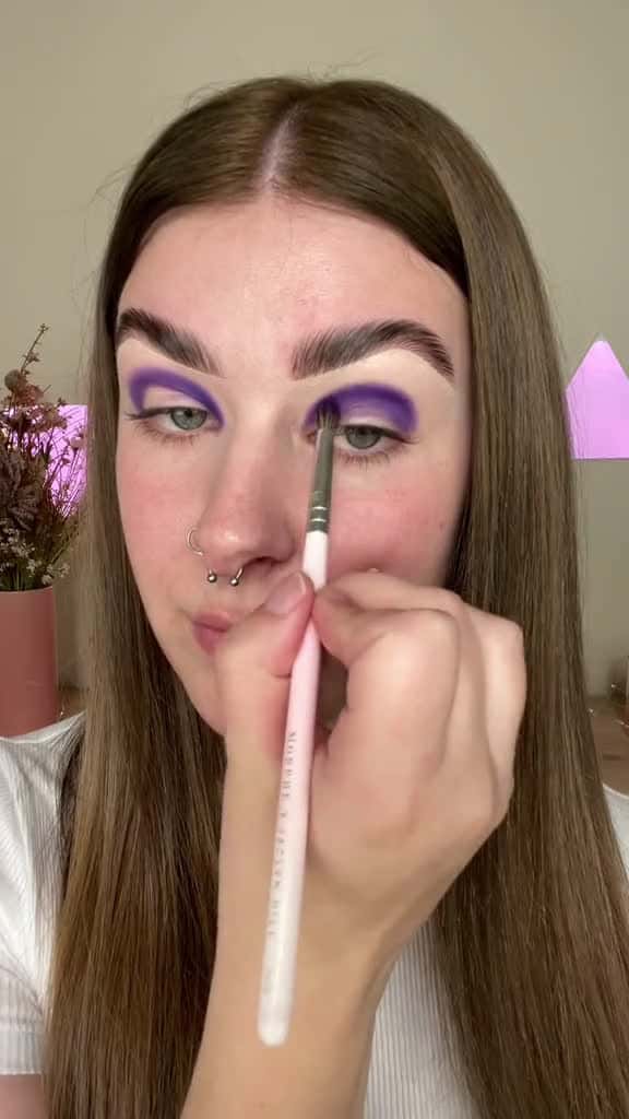 Cover for Some purple and yellow cut crease makeup inspired by Jen Seren  beauty fyp makeup 60290 #us