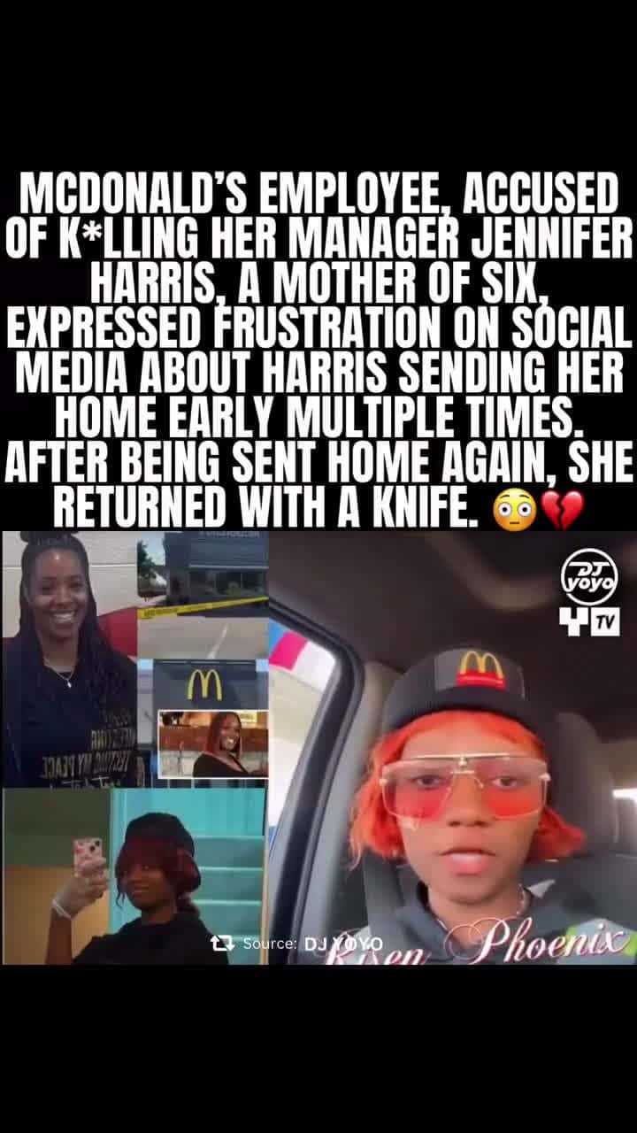Cover for McDonalds employee kills manager for sending her home early. Labor was high, the manager did whst she needed to. Woman messed up her life