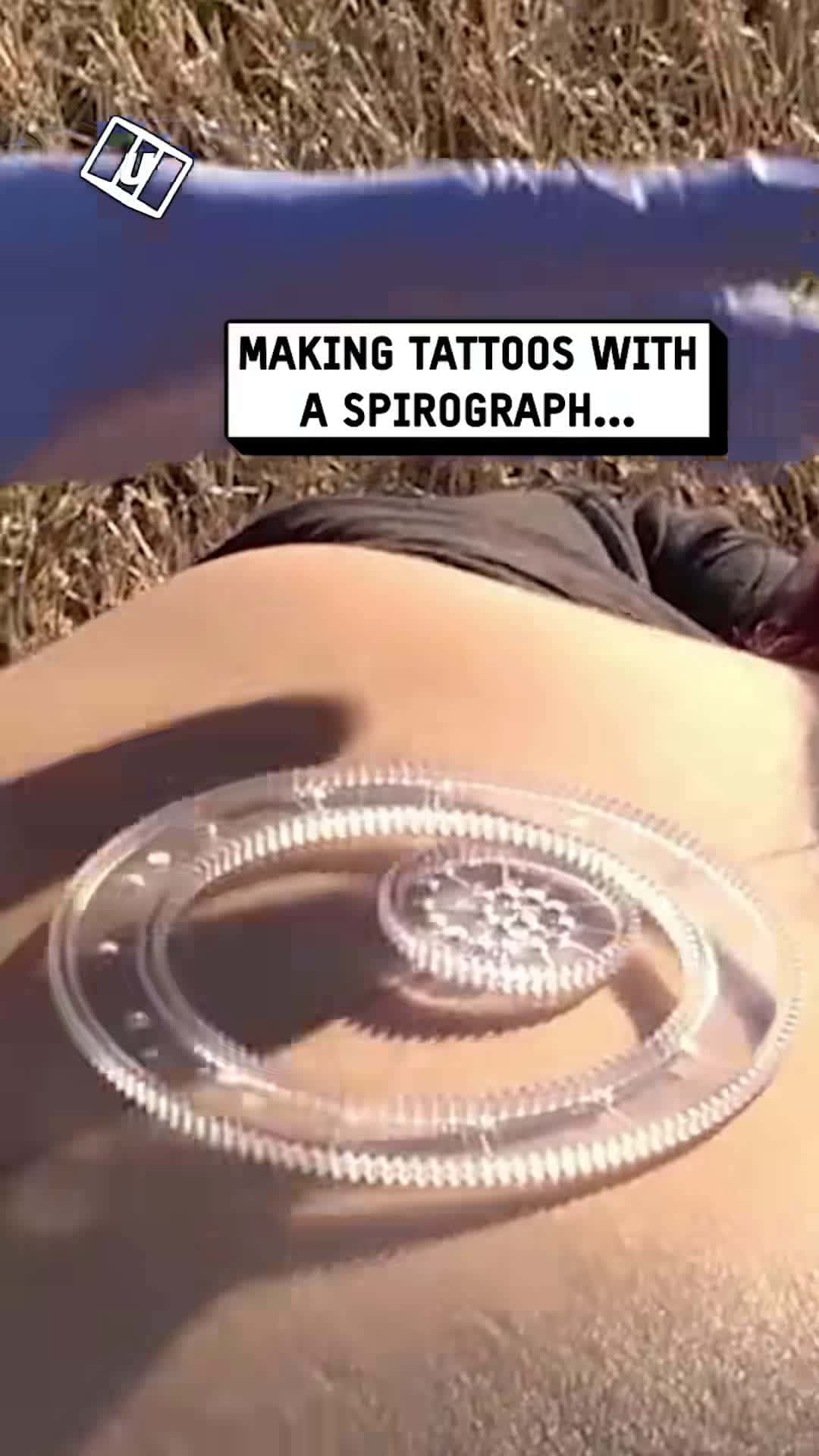 Cover for Well that's one way to get a tattoo!! 😲 🎥: IG / rixardtattoo #UNILAD #tattoos #spirograph #cool #satisfying #tattoo #tattooartist