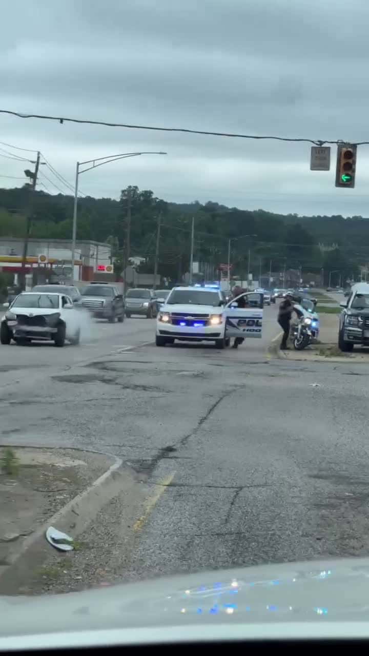 Cover for #UnpopularOpinion Multi-agency pursuit through Alabama ends in crash near the Hoover Chick-fil-A. Hoover PD, Alabama State Troopers, and Vestavia Hills PD all