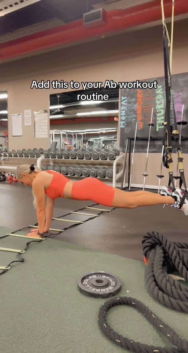 Cover for Ab workout routine, TrX plank walking for days   #fitness #gym  #gymtok #girlswholift