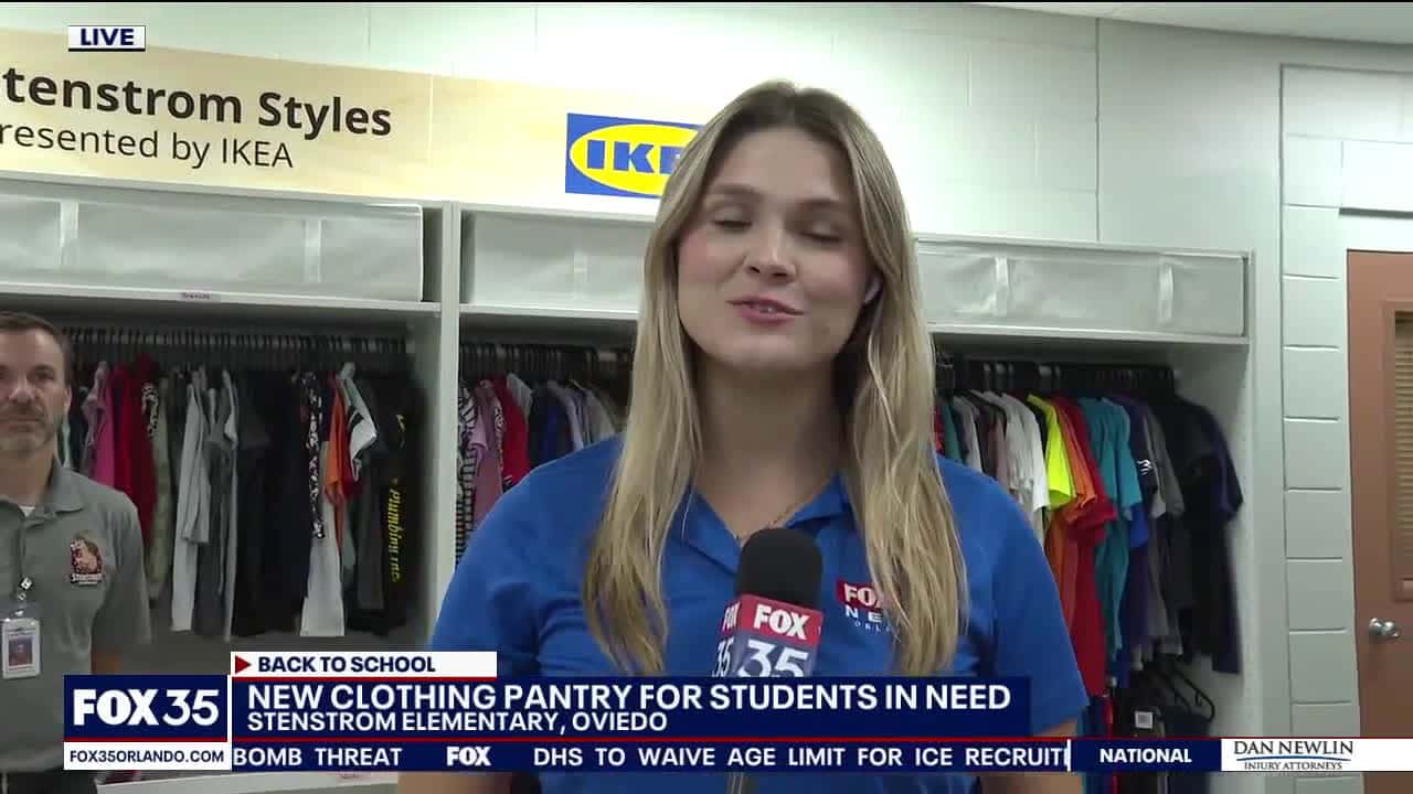 Cover for Stenstrom Elementary's clothing pantry for students in need