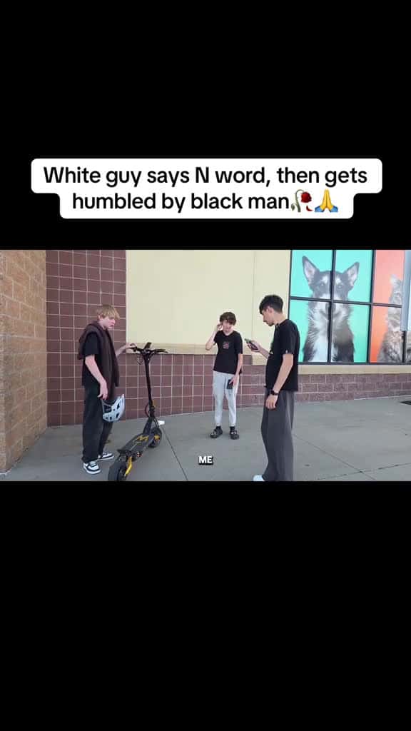 Cover for White guy says N word, then gets humbled by black man #caughtoncamera  #oddlysatisfying  #oddlyterrifying  #humbled