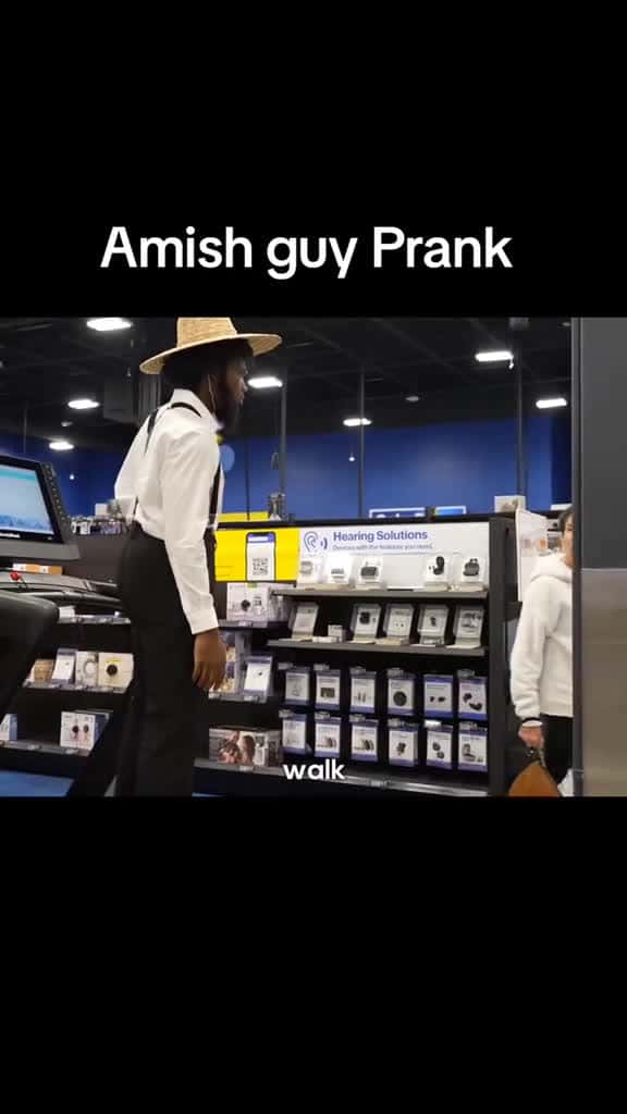 Cover for Amish guy tries a treadmill  kaneljoseph youtuberclips funnyvideos prank amish 54059 #trend