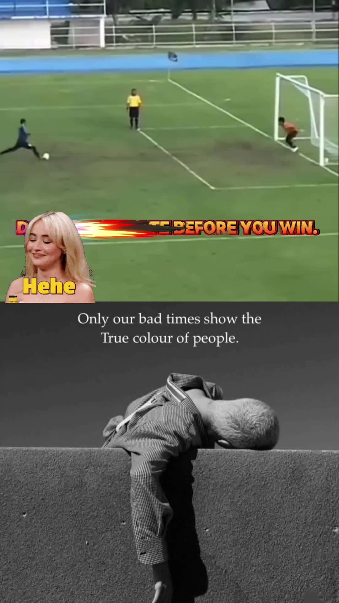 Cover for Don't Celebrate before you win.  #soccer  #viral  #foryou
