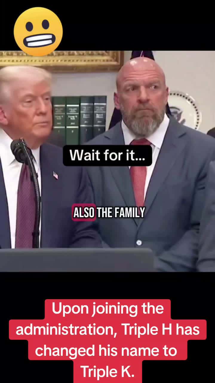 Cover for Upon joining the administration, Triple H has changed his name to Triple K.