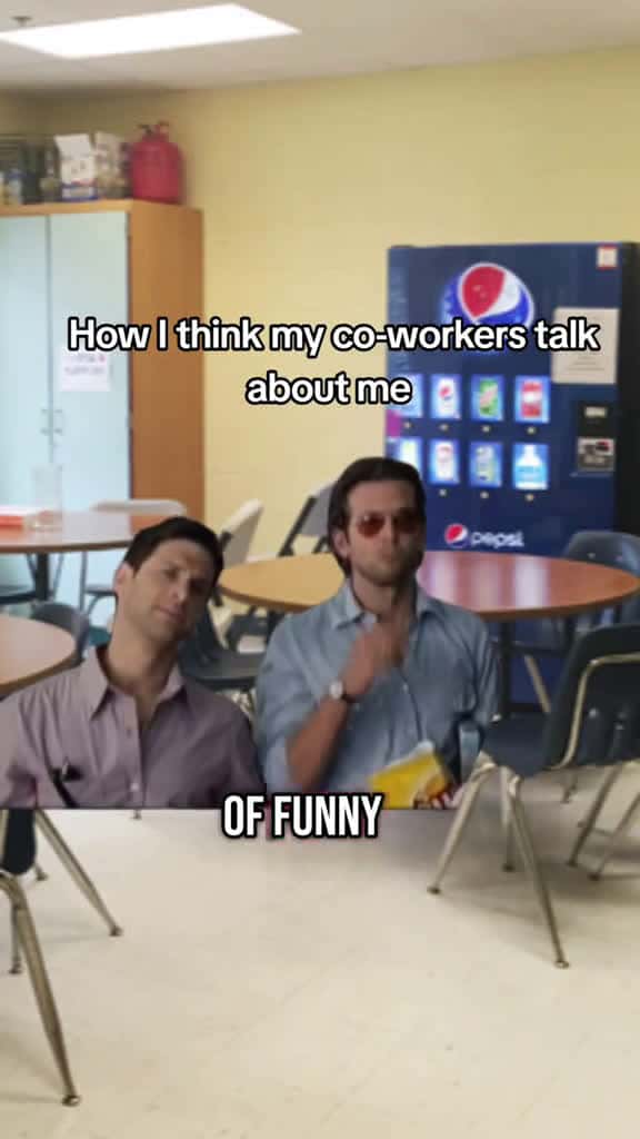 Cover for When your co-workers are having a conversation, and you realize it's probably about you. Maybe they're wondering if the job has finally broken me... or if I was always this way.  #teacherlife #workplacehumor #darkcomedy #highsc...