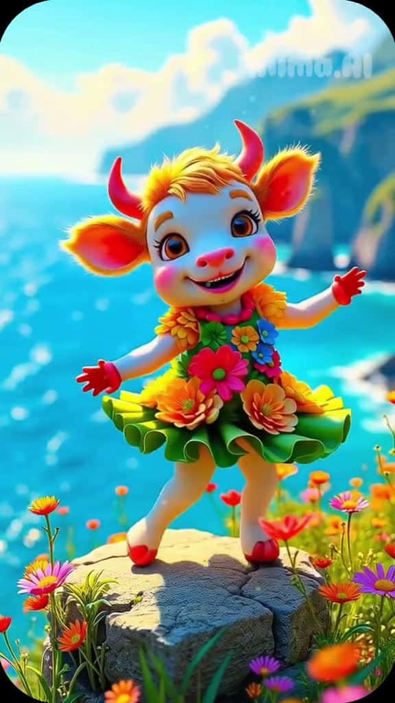 Cover for Lá Vaca lola - #kidsoftiktok #cutebaby #lavacalola #musicasinfantis #animaai #cancionesinfantiles #cuteanimals  created by Anima.AI with Luli Pampín’s La Vaca Lola