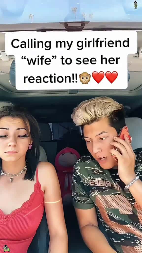 Cover for Calling my girlfriend wife to see her reaction funnytiktok interesting boyfriend prank usa 17870 #shortvideos