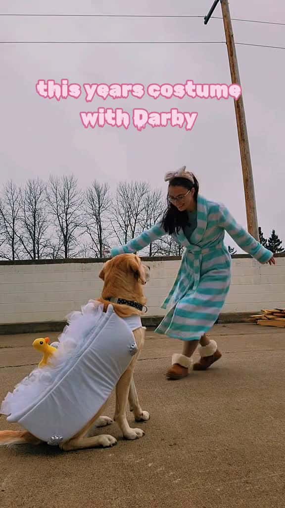 Cover for Darby is a bathtub 2024halloween servicedog alertdogdarby 03466 #trendingscoopz