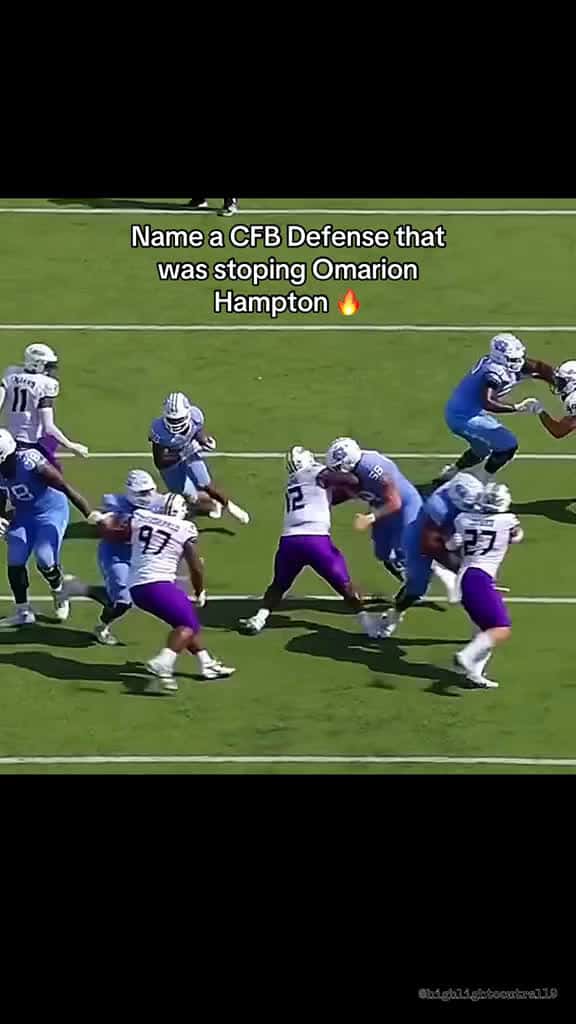 Cover for Is Omarion Hampton the best rookie RB football highlightcentral19 fypviral nflfoo 41902 #shortvideos