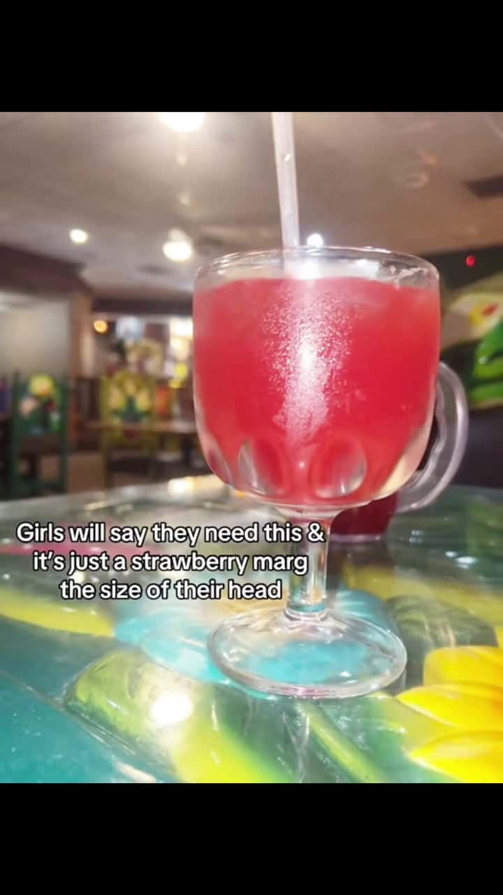 Cover for Girls will say they need this and it’s just a strawberry marg the size of their head #food #foodie