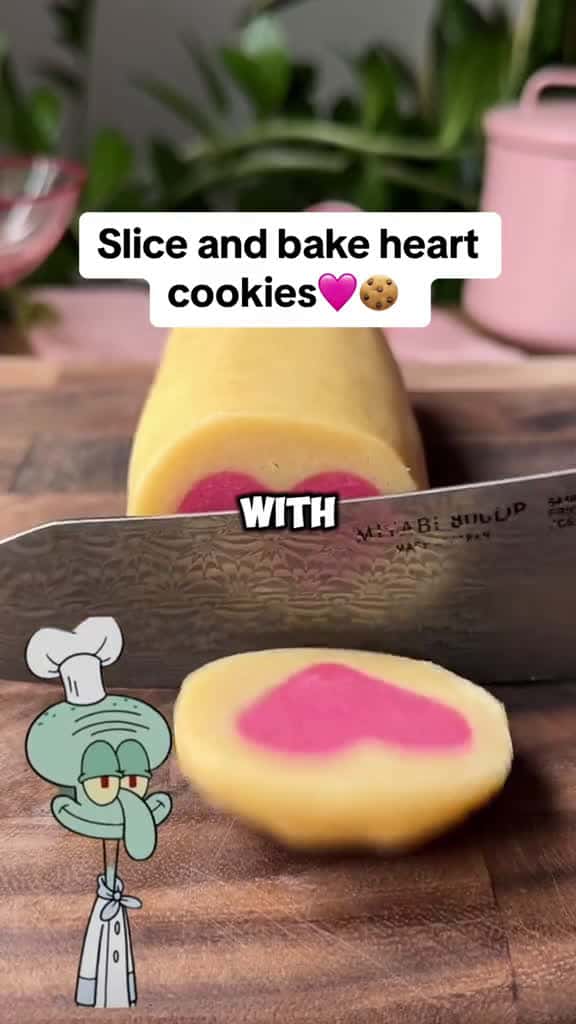 Cover for Slice and bake heart cookies - you need to try them. cook EasyRecipe squidward us 92544 #shortvideos