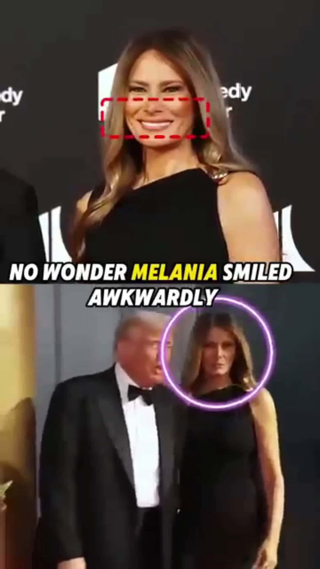 Cover for Melania smiled awkwardly on the night of the premiere of Les Miserables.