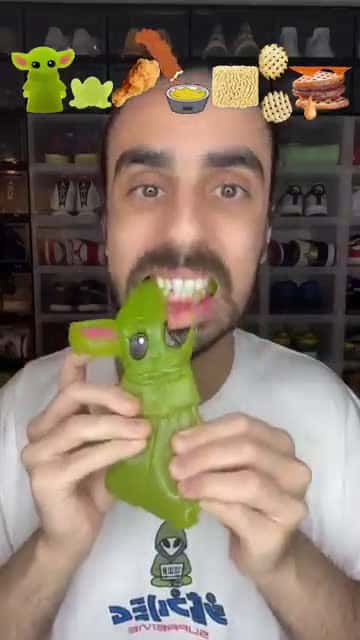 Cover for Food ASMR Eating a Baby Yoda Gummy #asmr