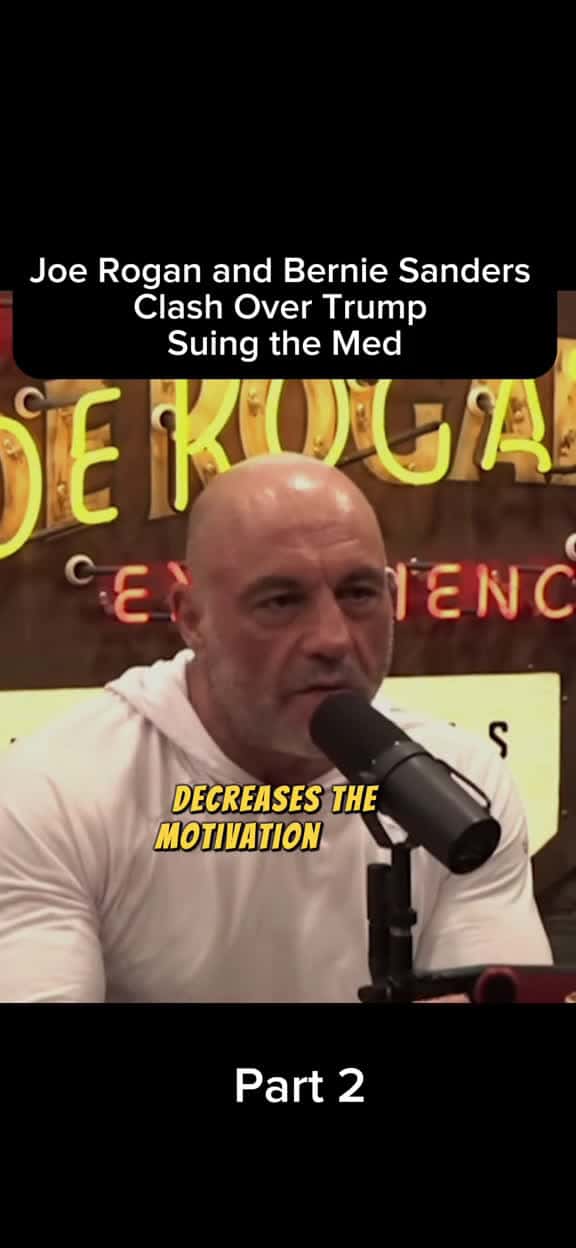 Cover for Joe Rogan Experience #2341 – Bernie Sanders Joe and Bernie get into a heated debate over Trump suing major media companies. Joe argues Trump may be justified, calling out media bias, while Bernie defends legacy outlets and warn...
