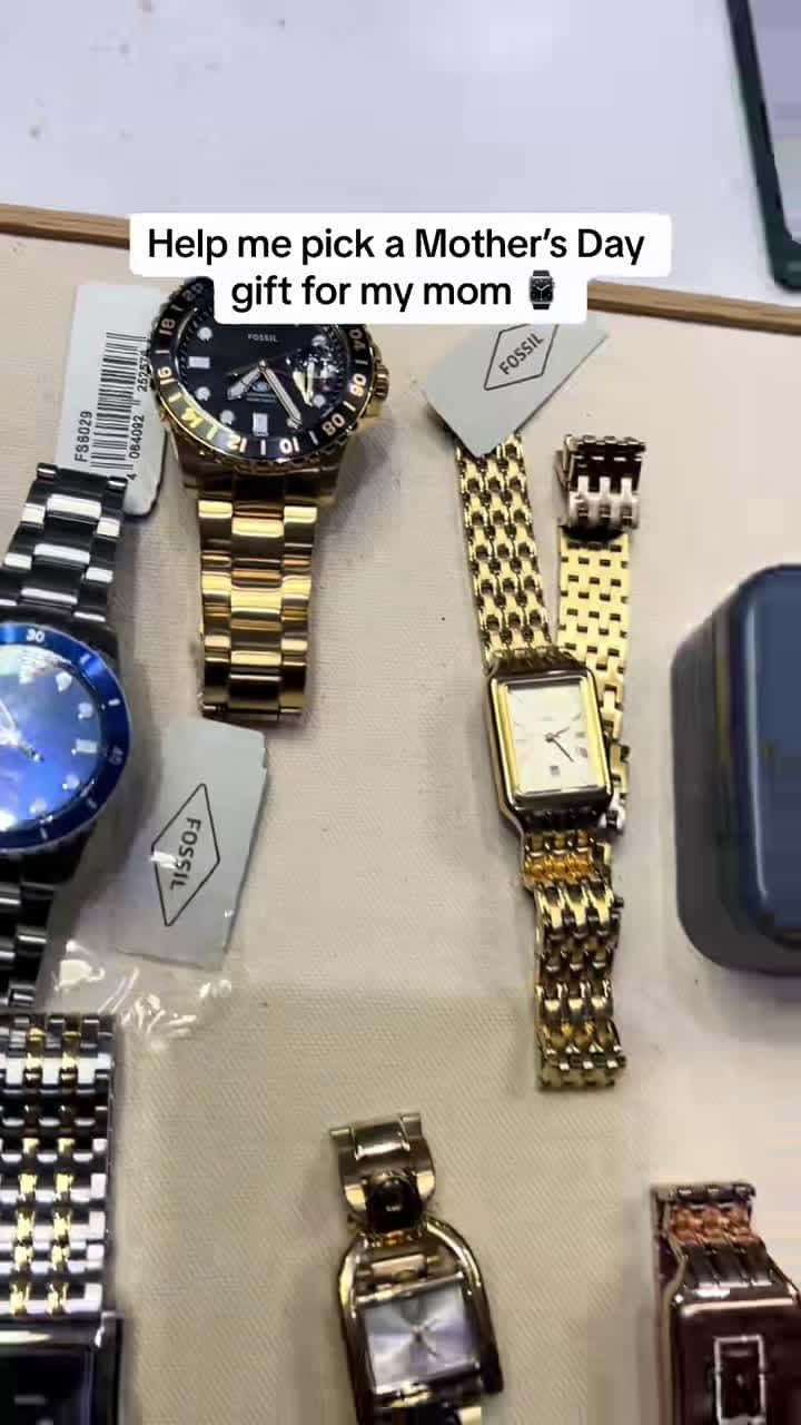 Cover for I love the locket and the slim gold watches 🤩 #MothersDay #Fossil #fossilwatch #Watches