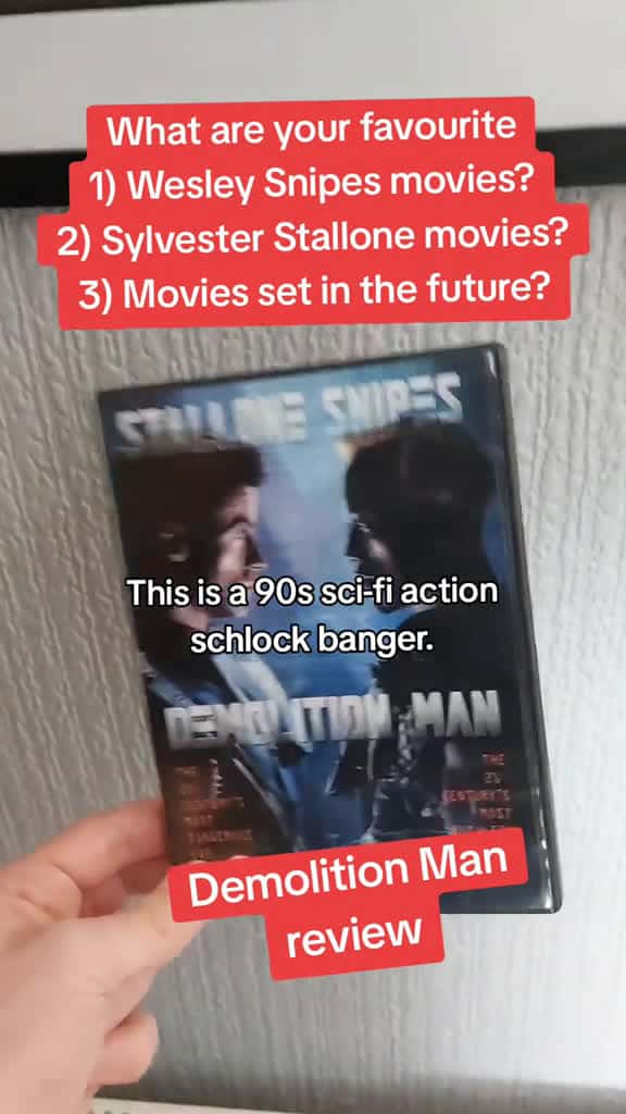 Cover for Demolition Man film review. Sci-fi action movies. Futuristic movies. Scouse film  85590 #ilovescoopz