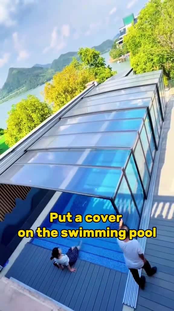 Cover for Put a cover on the swimming pool sunroom tinyhouse homedecor outdoorliving custom Outdoors 17866 #trendingscoopz