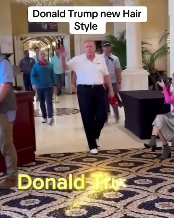 Cover for President Donald J Trump new hair style i love it . donaldtrump president trump newhaircut 15822 #shortvideosscoopz