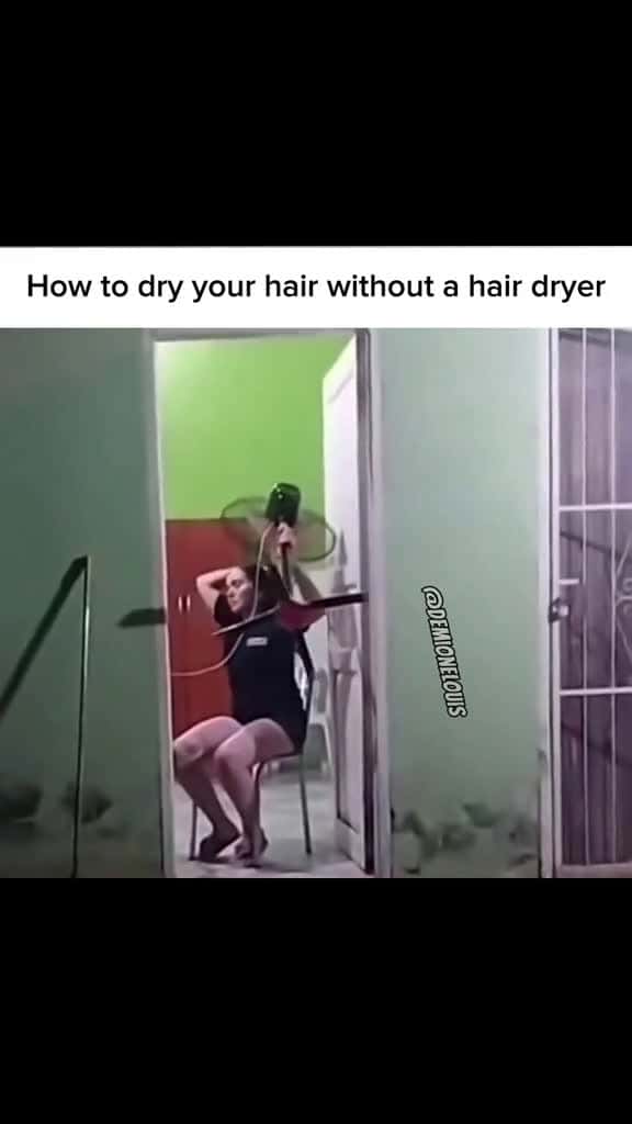 Cover for Hair drying tutorial Step 1# Get a fan #capcut #fyp #foryoupage #meme #viral #tutorial #hairstyle