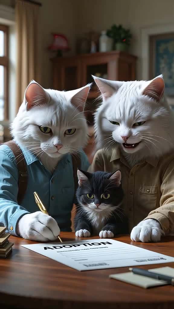 Cover for Whiskers Jr. Is Adopted By Evil Step Parents!!!🙀🐾😈 #cat #ai #adoption #kitten #cute #sad #scary #black #white #equality #fyp #viral #catsoftiktok