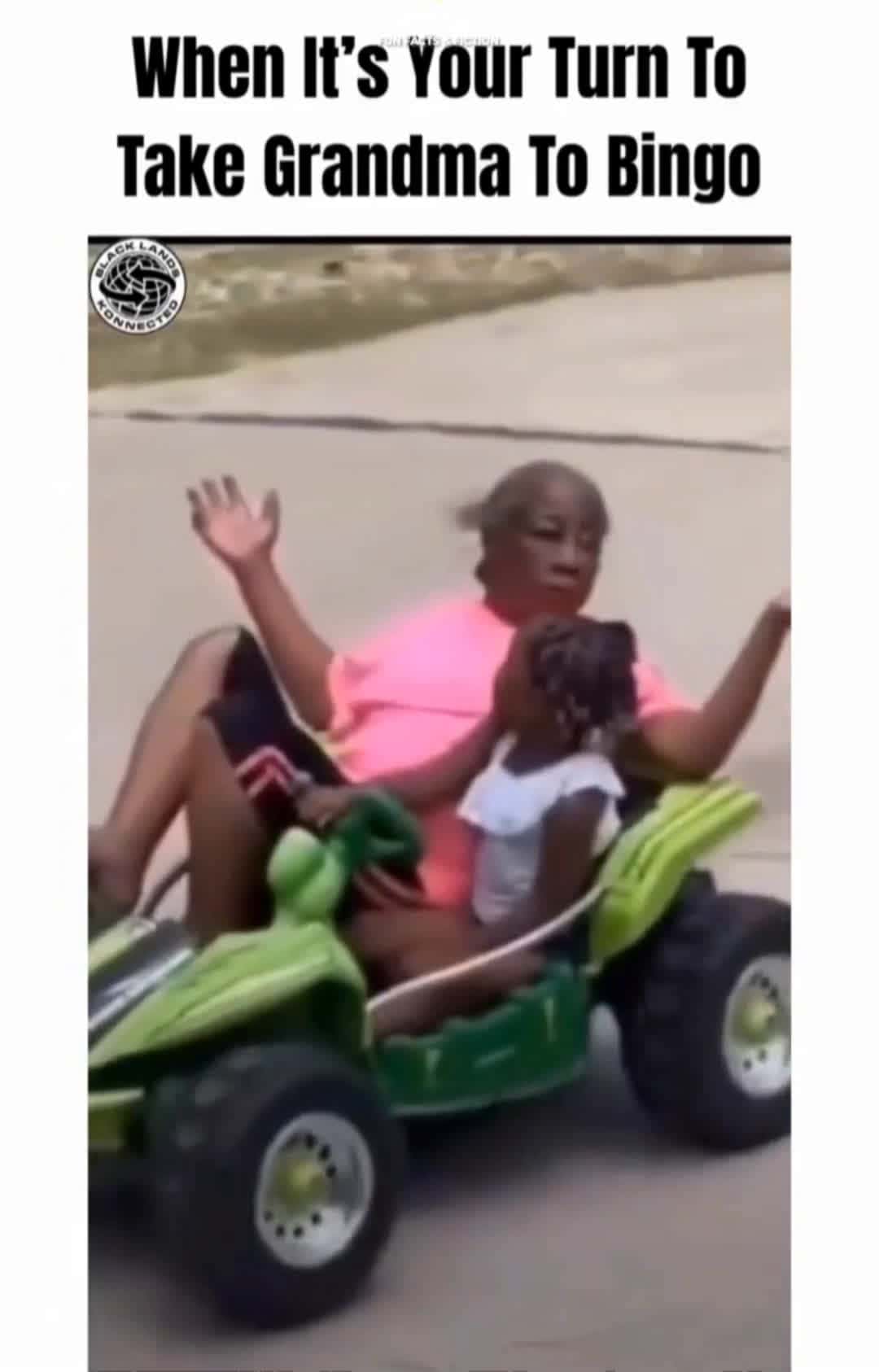 Cover for its the voice over for me 😁🤣; grandma going to bingo 😁