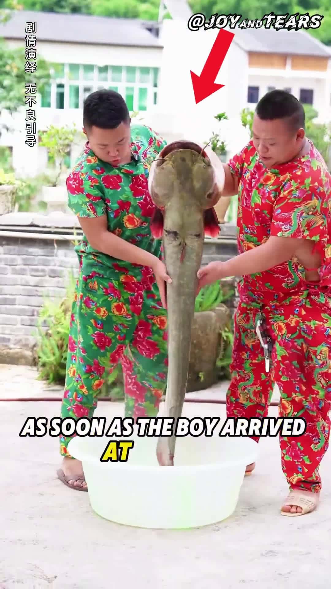 Cover for The boy caught a delicious fish cute funny shorts love funnyshorts food