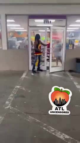 Cover for Shocking moment: Man launches flying kick at woman during gas station altercation 🚨 #Atlanta #GasStation #CaughtOnCamera