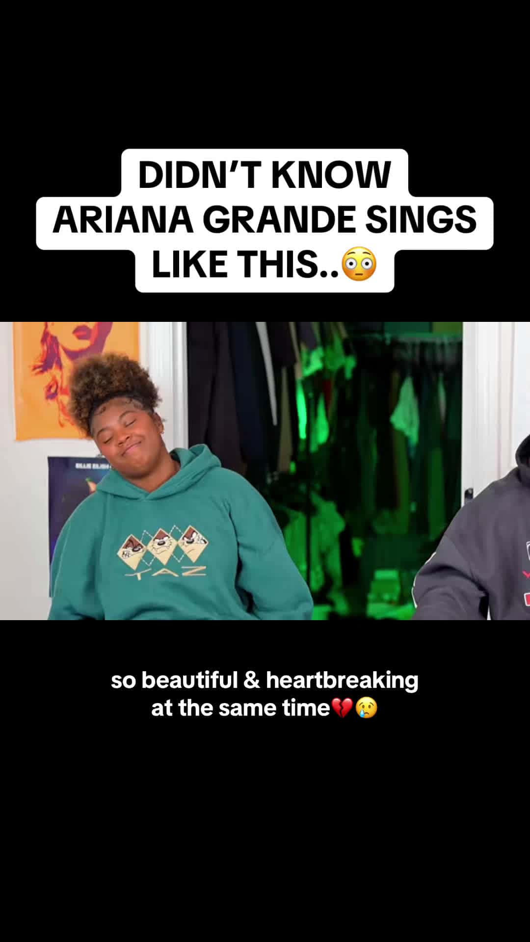 Cover for We reacted to this song right before going to the theater  .. & SEEING her perform this during the film made this song even more emotional..💔 we didn’t know @arianagrande could act like that ..😳 this performance was oscar worthy🤯‼️ #wicked #arianagrande #glinda #cynthiaerivo #defyinggravity #whatisthisfeeling #noonemournsthewicked #broadway #theatre #reaction #review