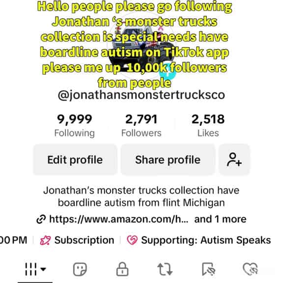 Cover for Hello people monster trucks mega trucks drivers mom dad have children is special needs have autism Jonathan's monster trucks collection pages is special needs have autism please go following me on app #megatrucksdrivers #monstertrucksdriver #austimawareness #specialneedsawarenesspost  #michigan