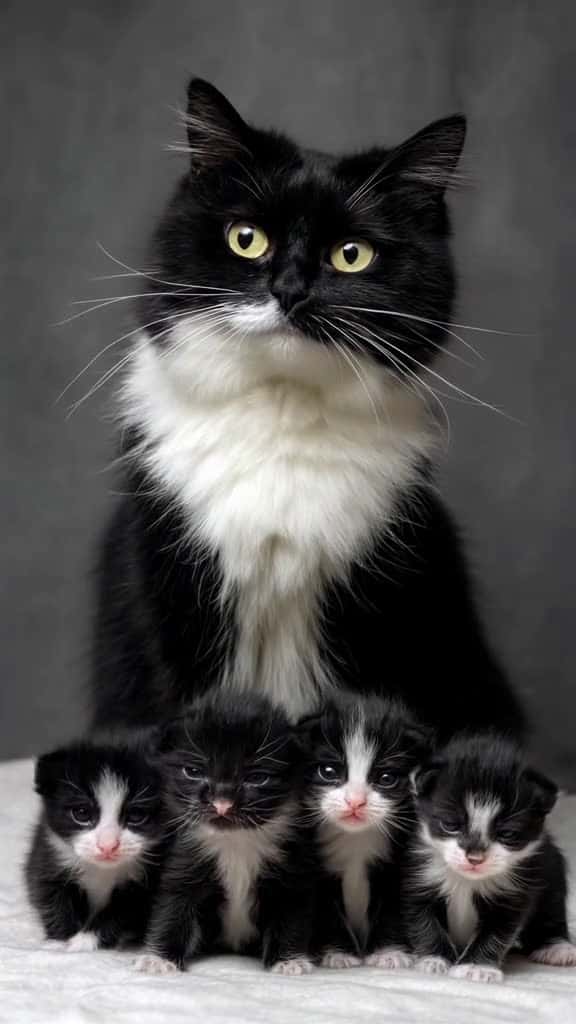 Cover for Cute cats family with kittens   cutecat catlover catsoftiktok kittycat cuteanimal 98230 #nicevideo