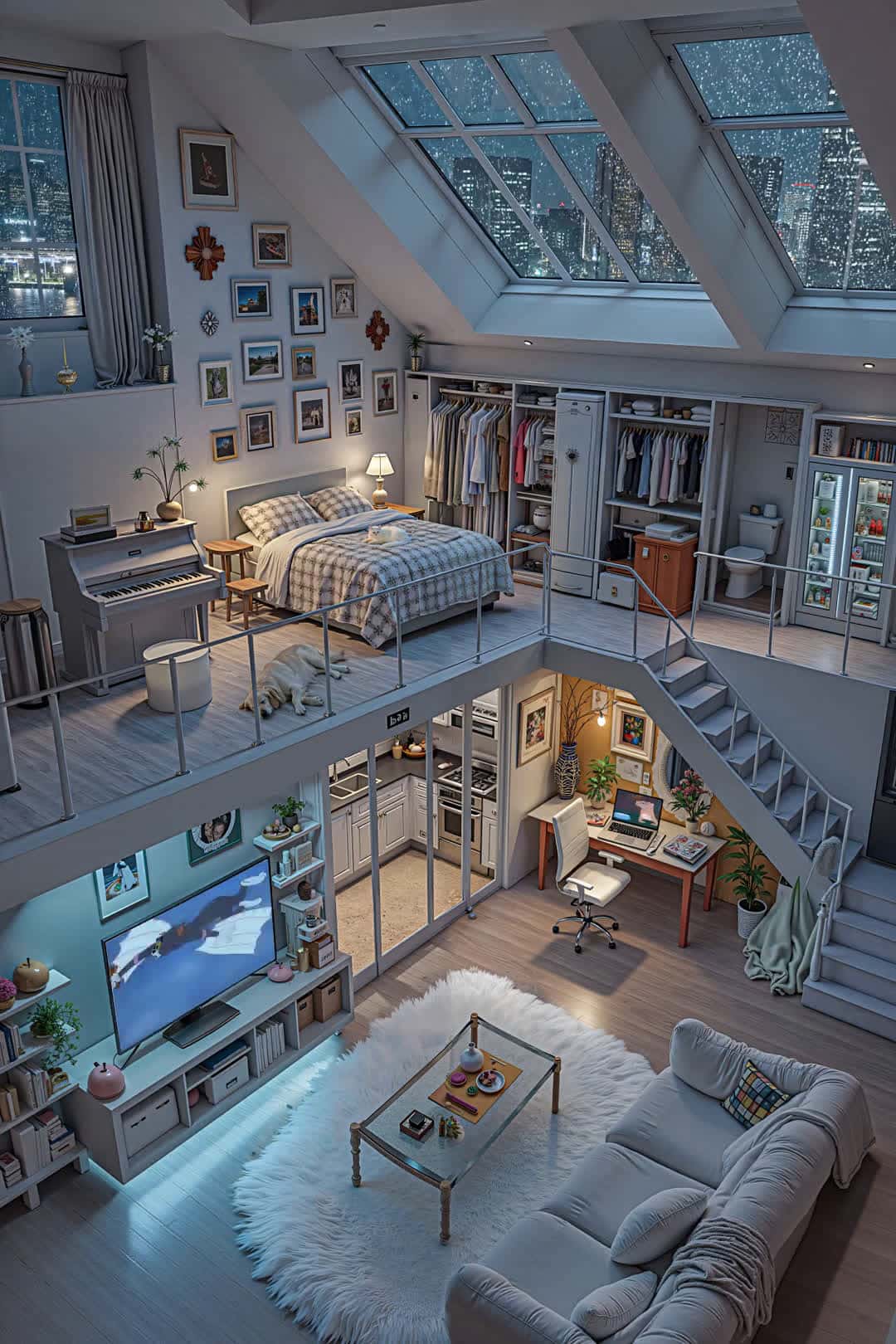 Cover for AIgenerated cozy loft: Rainy day solo retreat #RainyDayVibes#LoftLiving#CozyHome#MeTime#DreamApartment