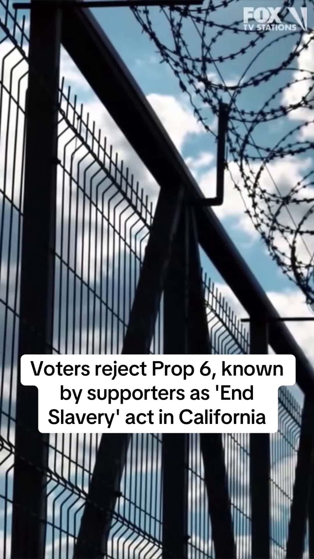 Cover for California's Prop 6, which proposed removing involuntary servitude from the state's constitution, has been rejected by voters. Criminal justice advocates argued that prison labor—where inmates are often paid less than a dollar per hour for tasks like fighting fires or cleaning—amounts to "modern-day slavery." #Prop6 #CaliforniaPolitics #CriminalJusticeReform #PrisonLabor #InvoluntaryServitude #election2024 #election