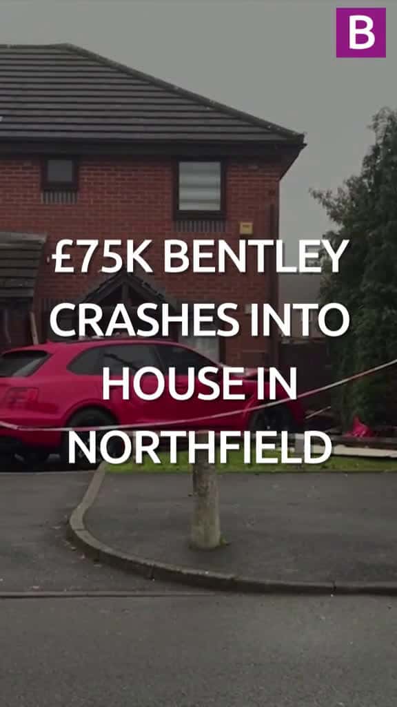 Cover for 75K Bentley crashes into house in Northfield birmingham northfield news bentley birmingham 75424 #america