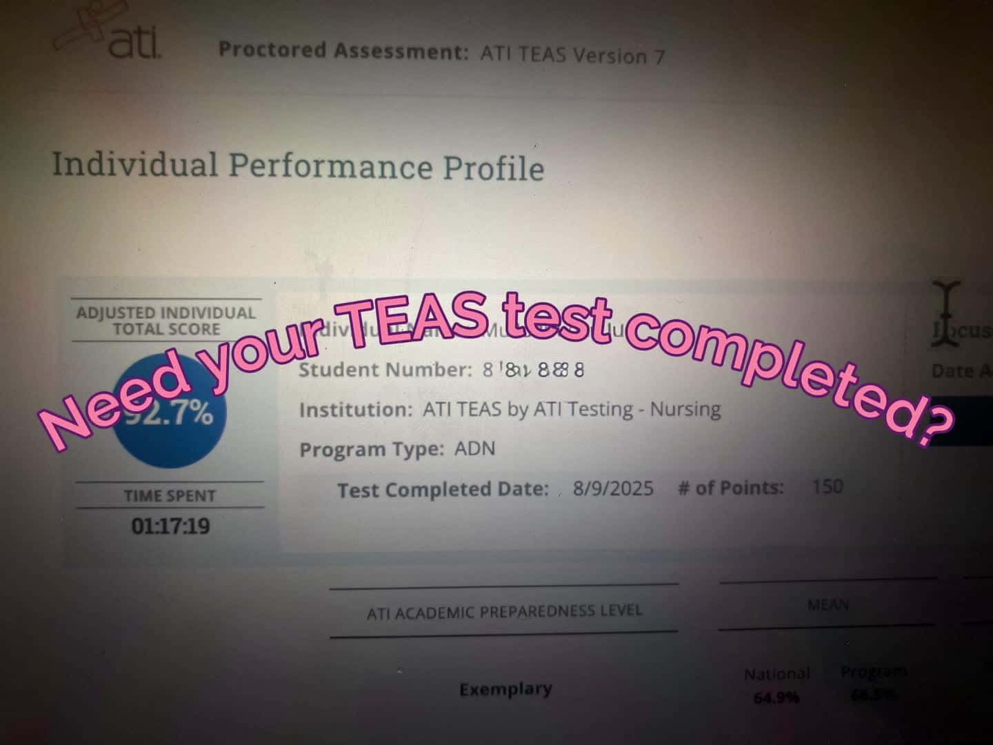 Cover for I help with The Proctored ati TEAS test. #ati #teas #nursingstudent  #nursingschool  #adn #rn #student