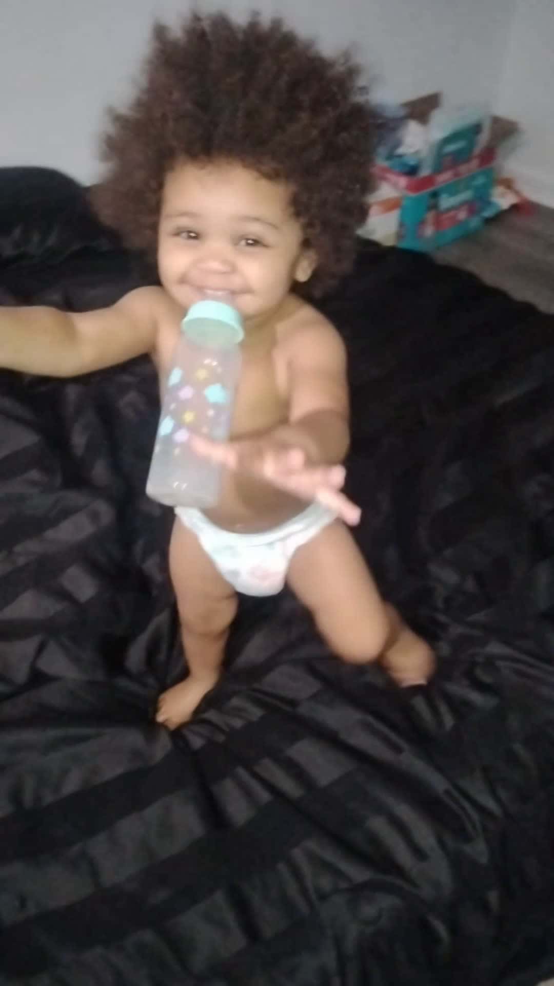 Cover for i never seen my baby girl Mulan Jamila Clark so happy to see me when i come home she be momma time over with is Daddy time now 😚 💙😊🥰 we always going to be 🔒🤞🏾 #myheart  #myeverything❤ 