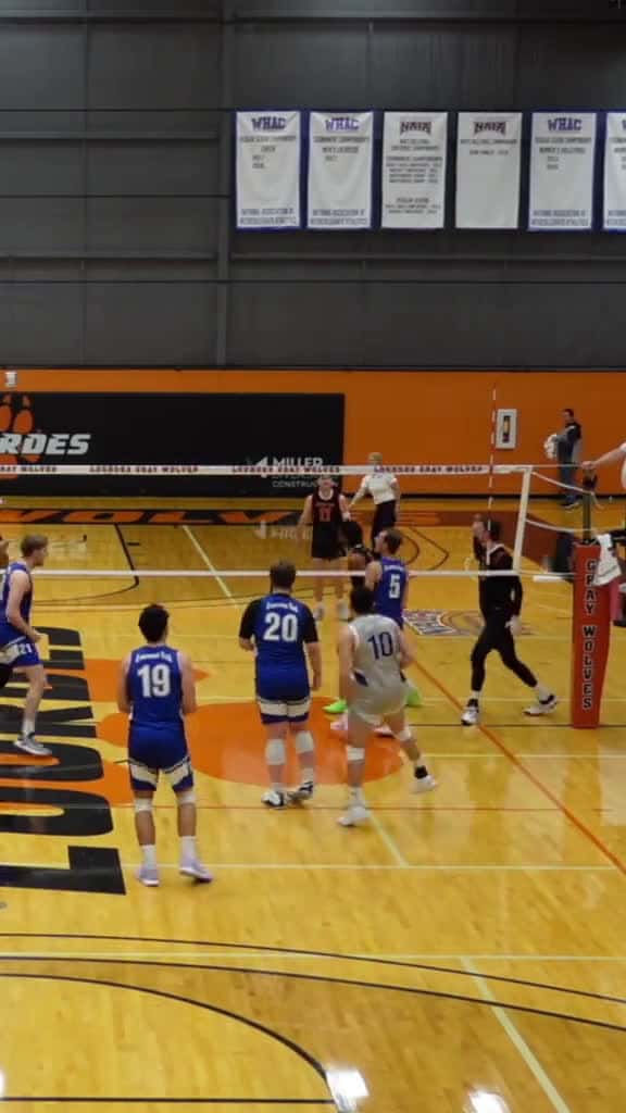 Cover for On to Nationals Lawrence Tech Men s Volleyball clinches their first nationals spot powered 91306 #us
