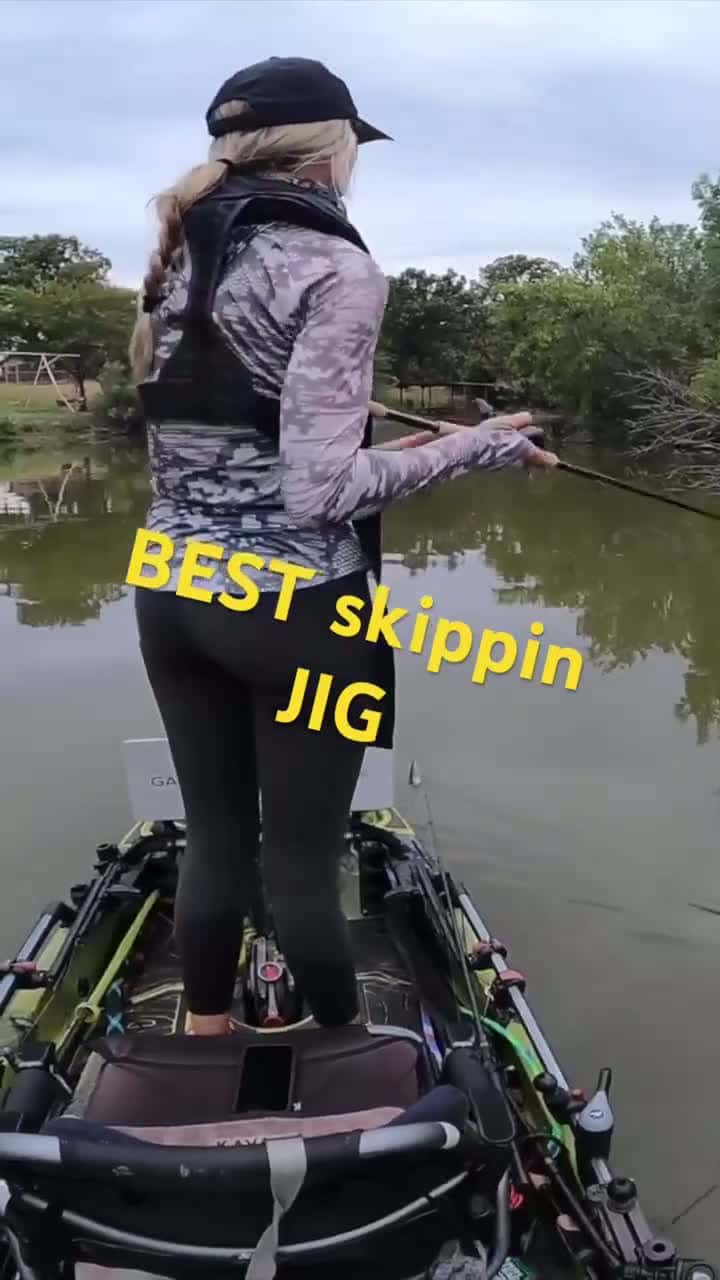 Cover for best skippin jig for when those fish get in hard to reach places! #kayakangler #fishingtechniques #fishing #fish #fyp #foryou #viral #viralvideo #trending 