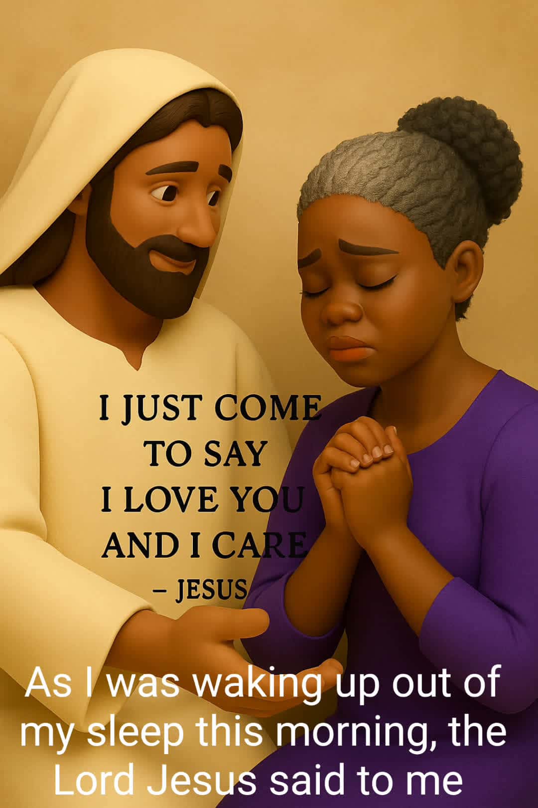 Cover for #jesusAs I was waking out of my sleep this morning, the Lord Jesus said to me "I just come to say I love you and I care."#Jesus This is not only for me, for anyone who is going through right now:Psalm 34:18 reminds us that: