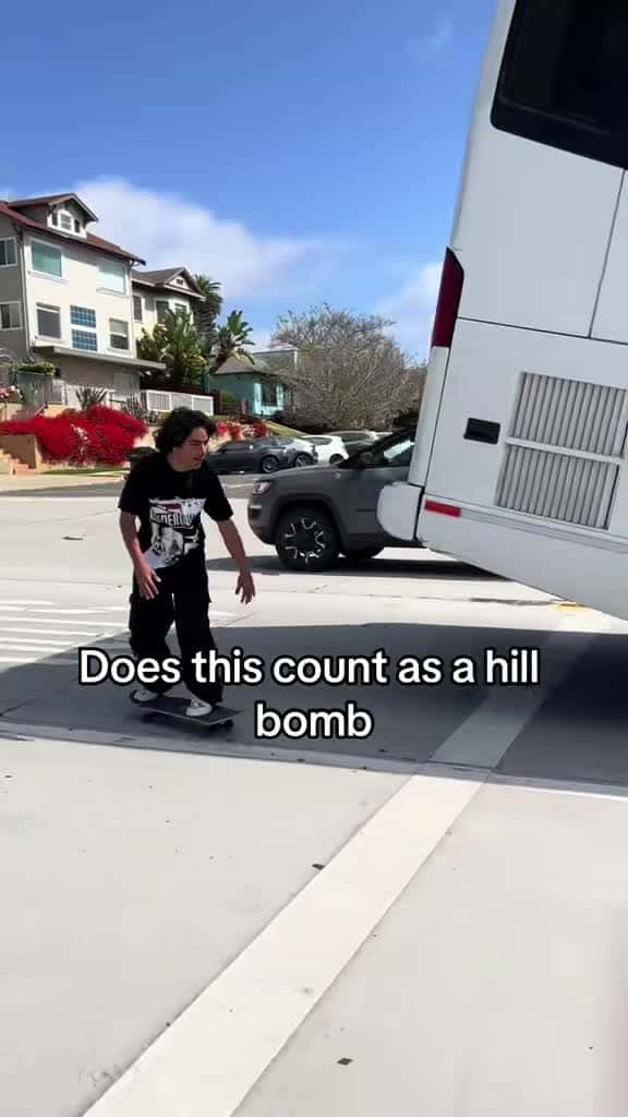 Cover for Would you try this hill bomb or go for a redo? 😳 #skateboard #hillbomb #skaterlife