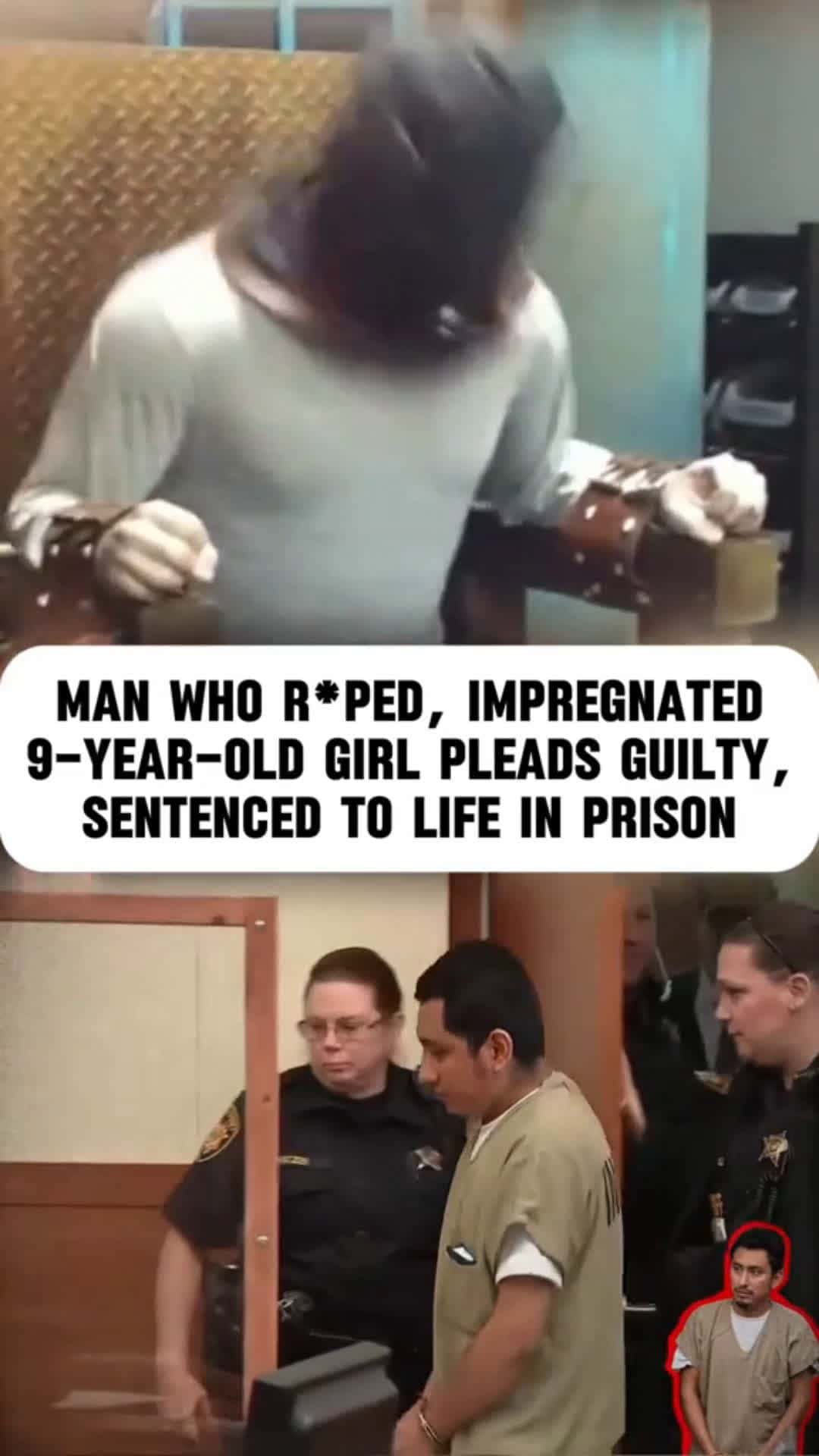 Cover for A man who ripped an impregnated 9 year old girl pleads guilty sentenced to life in prison #TrueCrime   #crime  #scoopz  #fyp  #foryou  #police  #policeofficer  #truecrimestories 
