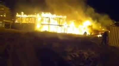 Cover for stocktonfirefighters Overnight 2 alarm fire at the Sierra Vista housing projects Remodeled units caught fire threatening other completed units The efforts put forth by Stoc