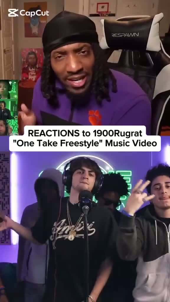 Cover for REACTIONS to 1900RUGRAT "One Take Freestyle" Music Video #1900rugrat #rapper #rap #musicvideo #reaction #fyp 