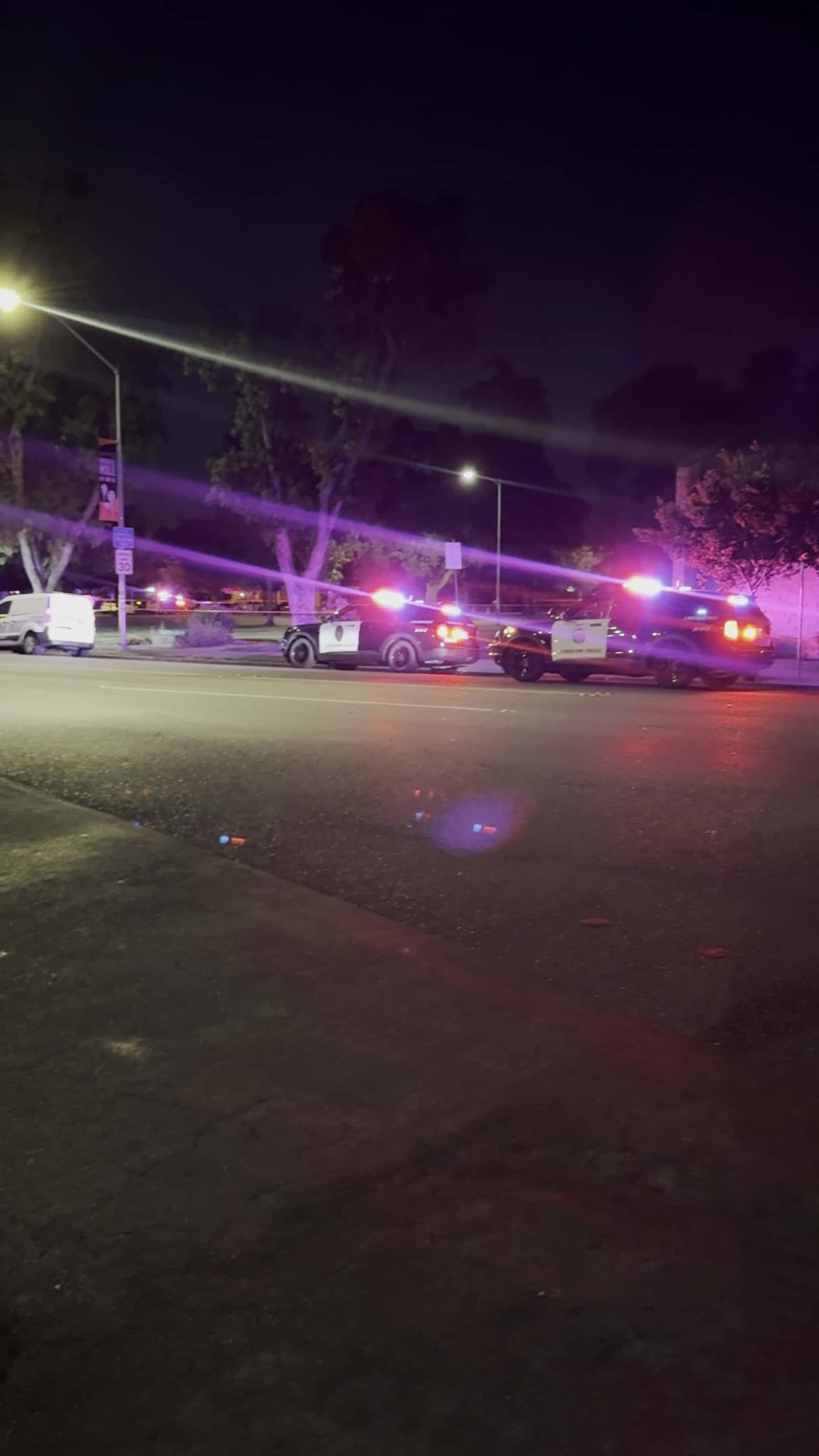 Cover for Tonight in Stockton police got a call that there was a man shot in someone’s backyard then they got another call that their man was shot at the park police and medic try to revive them on Pacific and Alpine right behind. Save Mart. He did not make it.
