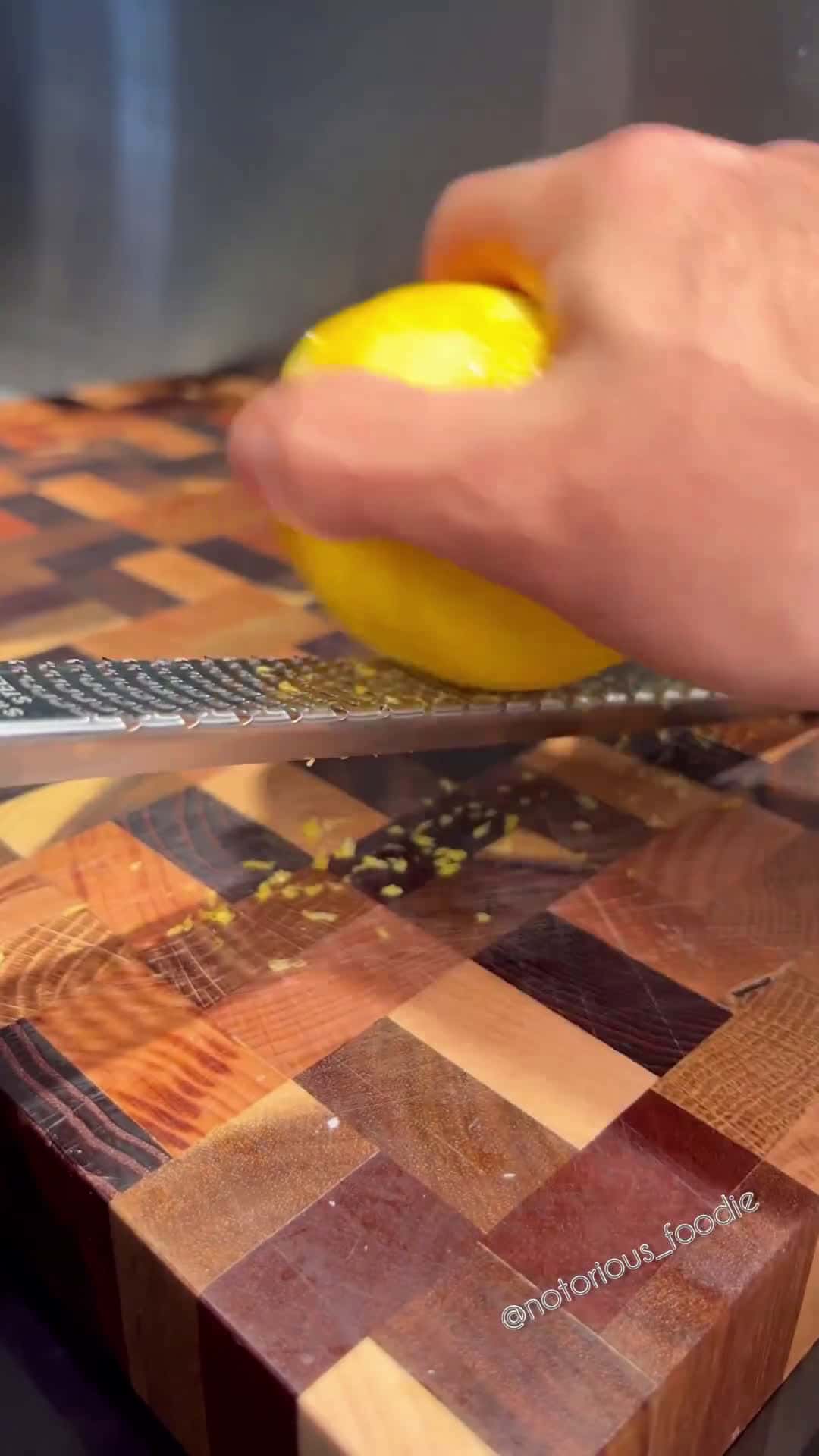 Cover for Home Cooking Sessions Spaghetti al Limone The real method with no cream Just lemons, butter and parmigiano Full recipe below - 1 Scrape off the zest of 1 lemon, then slice in 