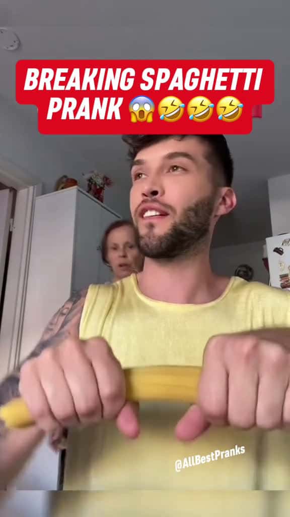 Cover for Breaking Spaghetti Prank  Try to not laugh  prank spaghetti funny funnyprank funn 22486 #america