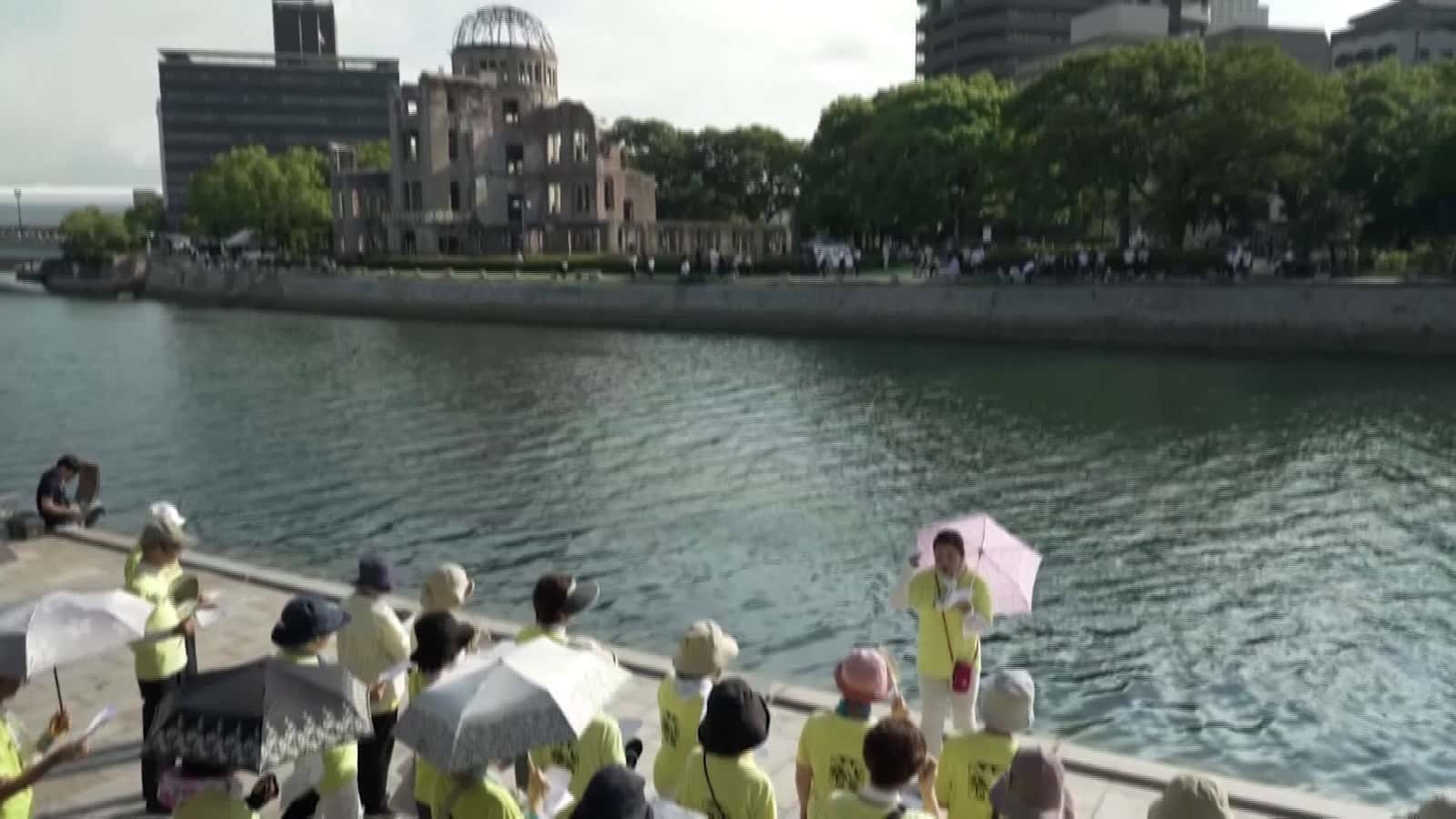 Cover for Activists commemorate 80th anniversary of the Hiroshima bombing